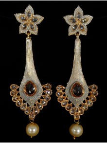 Reverse Ad Earrings With Meenakari Work